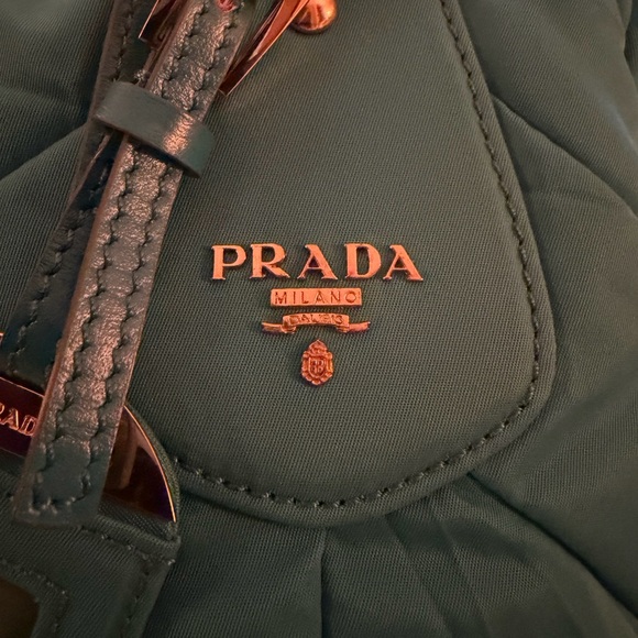 PRADA TURQUOISE QUILTED WITH COA DUSTBAG - Picture 3 of 16